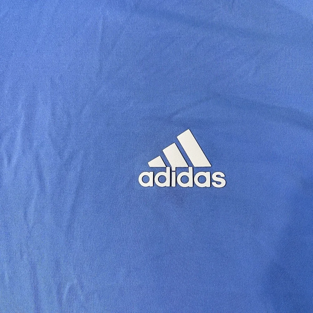 Adidas Golf Polo Shirt Mens XL Blue White Striped Sleeve FW19 Ultimate‎ Tech